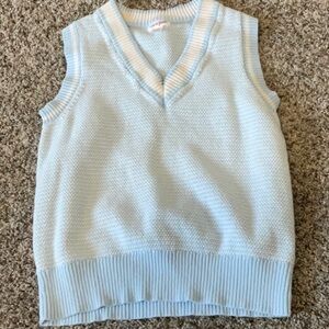 Cat & Jack Blue Knit Sweater Vest V-Neck